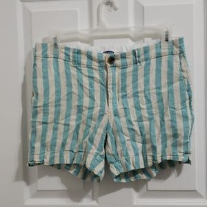Old Navy Blue and White Striped Shorts